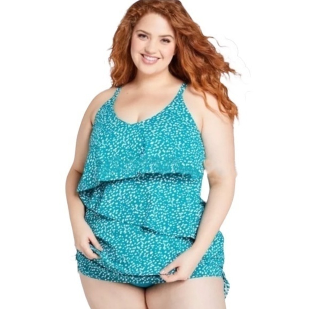 Lane Bryant NWOT Tiered Flounce Swim Tankini Top